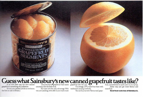 David Abbot's ad for Sainsbury's grapefruit