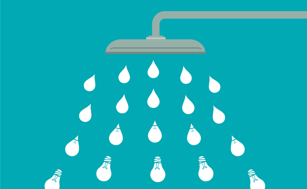 Creativity happens in the shower